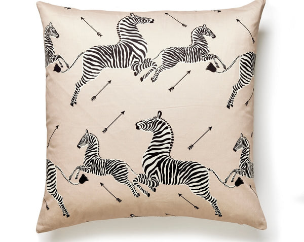 Zebras Petite Pillow Square 22X22 Sand | Scalamandre