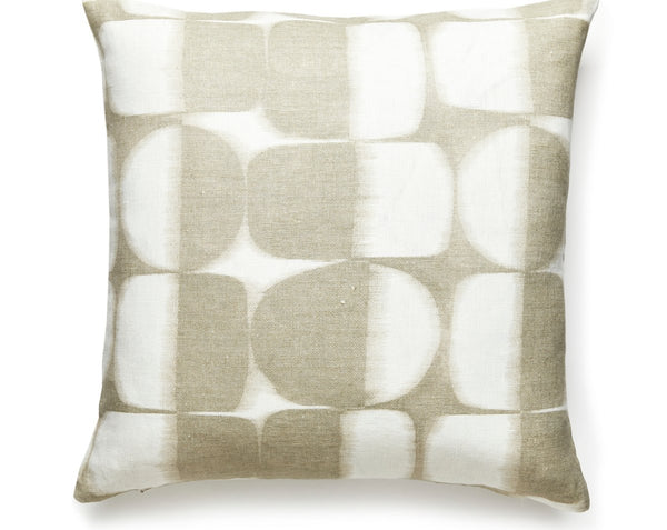 Rift Linen Print Pillow Square 22X22 Driftwood | Scalamandre