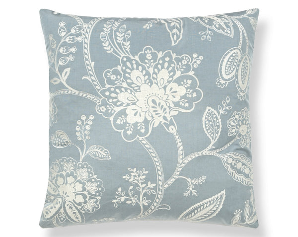 Kaveri Vine Pillow Square 22X22 Sky | Scalamandre