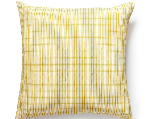 Check Please Outdoor Pillow Square 22X22 Goldenrod | Scalamandre