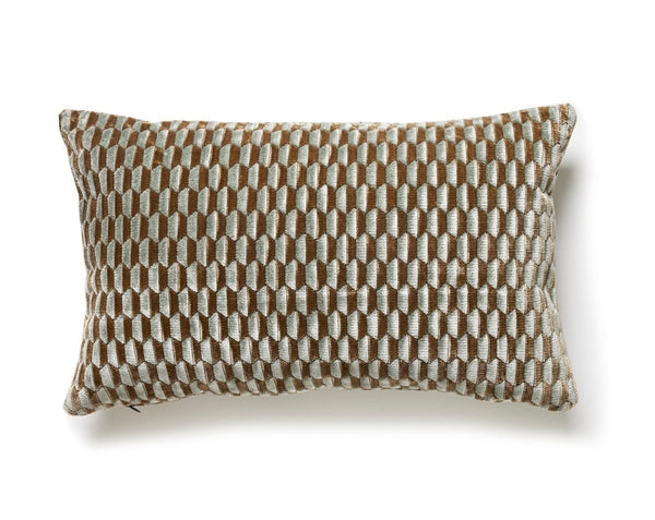 Allegra Velvet Pillow Lumbar 14X22 Mineral | Scalamandre