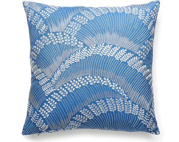 Lovegrass Embroidery Pillow Square 22X22 Marlin | Scalamandre