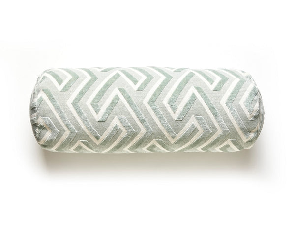 Maze Velvet Pillow Bolster 21X7 Harbor | Scalamandre