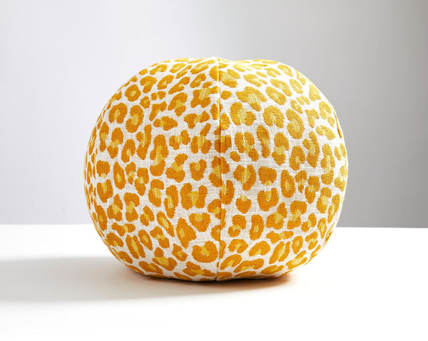 Backyard Bengal Outdoor Pillow Sphere 12 Dia - Tangerine | Scalamandre