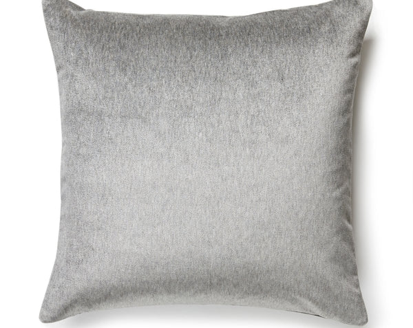 Bay Velvet Outdoor Pillow Square 22X22 Smoke | Scalamandre