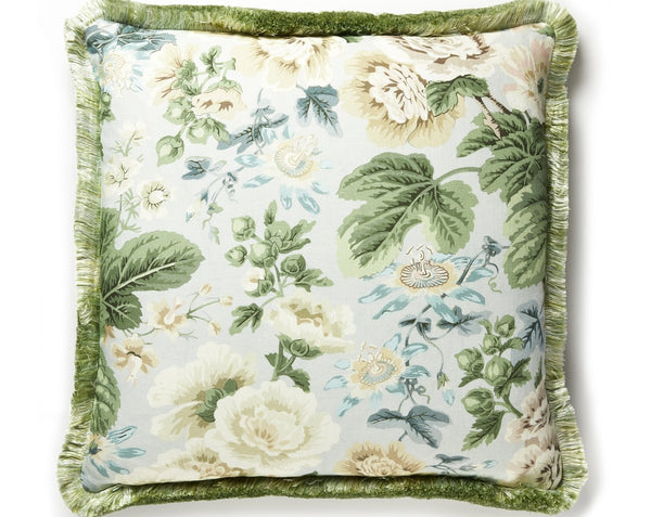 Highgrove Linen Print Pillow Square 22X22 Rain | Scalamandre