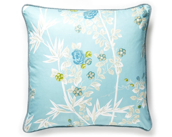 Jardin De Chine Pillow Square 22X22 Ciel | Scalamandre