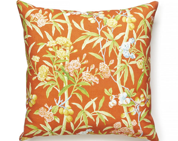 Lanai Outdoor Pillow Square 22X22 Guava | Scalamandre
