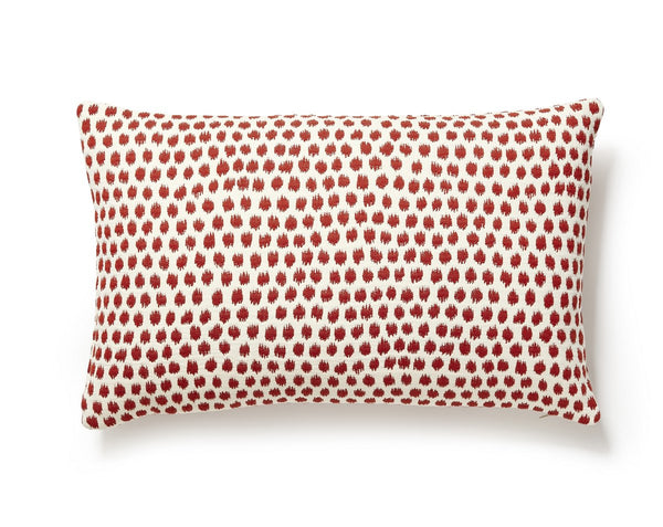 Dot Weave Pillow Lumbar 14X22 Carnelian | Scalamandre