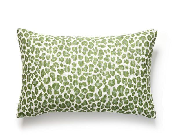 Backyard Bengal Outdoor Pillow Lumbar 14X22 Ivy | Scalamandre