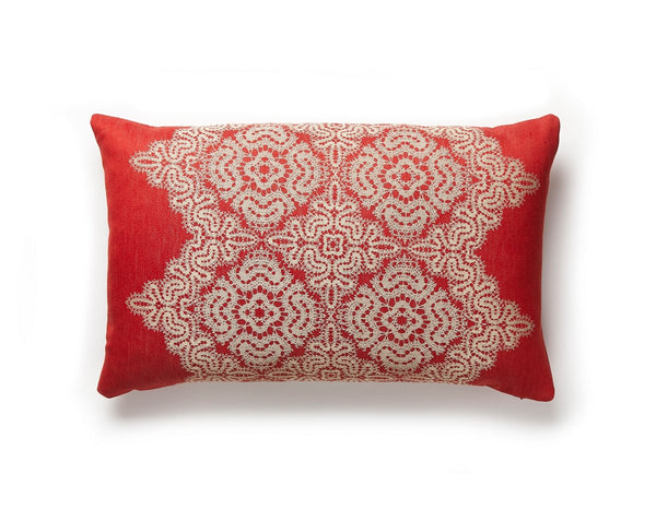 Josephine Pillow Lumbar 14X22 Carnelian | Scalamandre
