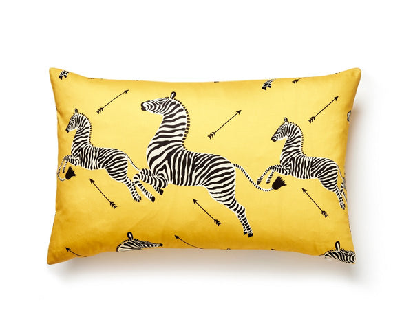 Zebras Petite Pillow Lumbar 14X22 Yellow | Scalamandre