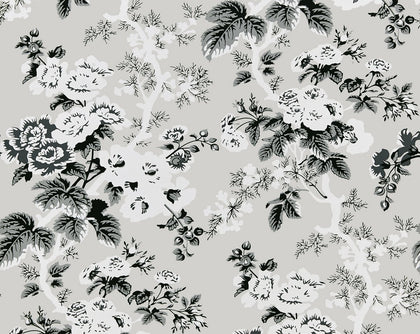 Ascot Floral Print - French Grey | Scalamandre