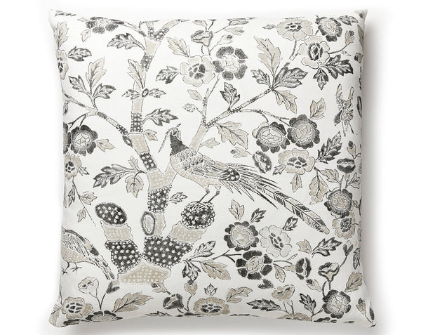 Anissa Print Pillow Square 22X22 Truffle | Scalamandre