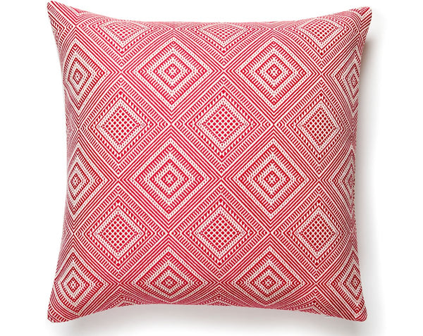 Antigua Weave Outdoor Pillow Square 22X22 Hibiscus | Scalamandre