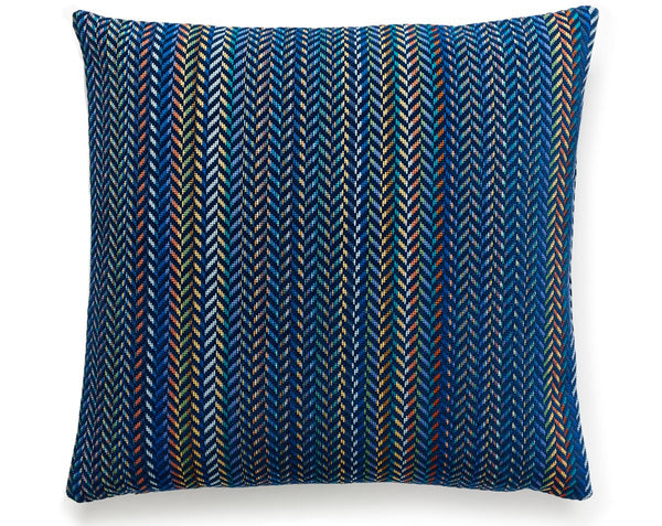Arrow Stripe Pillow Square 22X22 Colbalt | Scalamandre