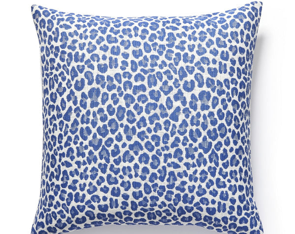Backyard Bengal Outdoor Pillow Square 22X22 Cobalt | Scalamandre