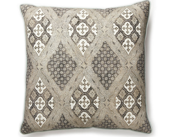Farrah Print Pillow Square 22X22 Truffle | Scalamandre