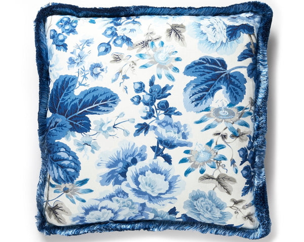 Highgrove Linen Print Pillow Square 22X22 Porcelain | Scalamandre