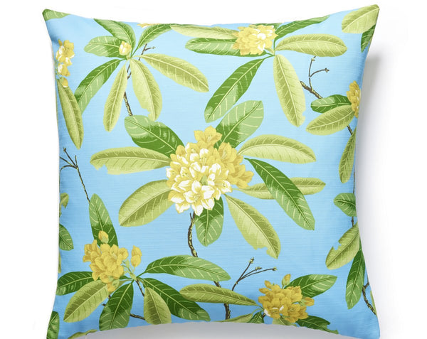 Rhododendron Outdoor Pillow Square 22X22 Carolina | Scalamandre