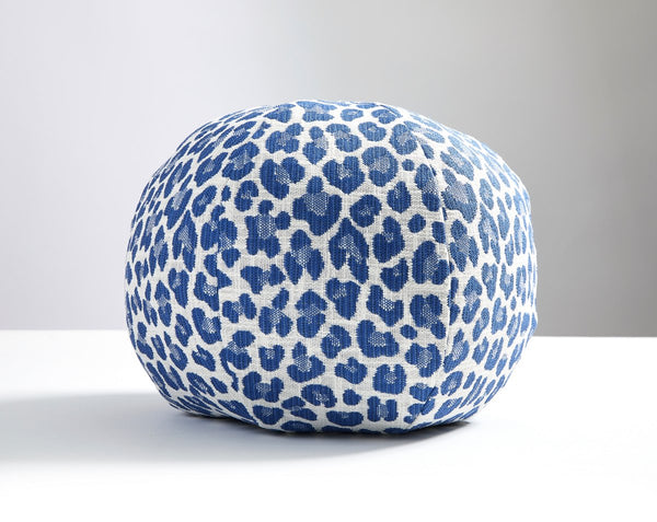 Backyard Bengal Outdoor Pillow Sphere 12 Dia - Cobalt | Scalamandre