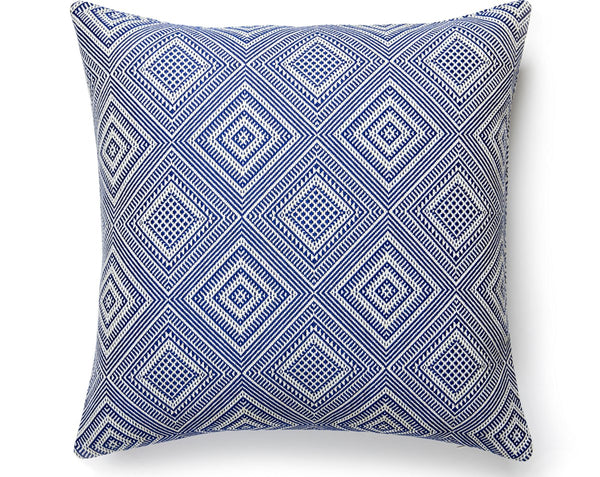 Antigua Weave Outdoor Pillow Square 22X22 Indigo | Scalamandre