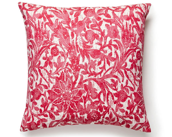 Bali Floral Outdoor Pillow Square 22X22 Hibiscus | Scalamandre