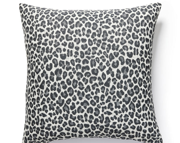 Backyard Bengal Outdoor Pillow Square 22X22 Slate | Scalamandre