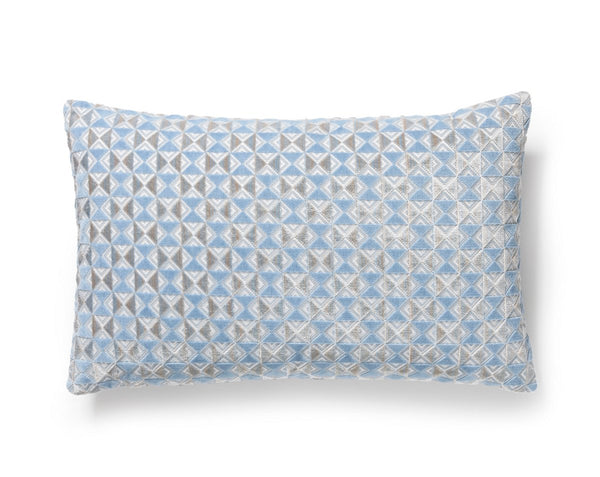 Parlor Velvet Pillow Lumbar 14X22 Bluebell | Scalamandre