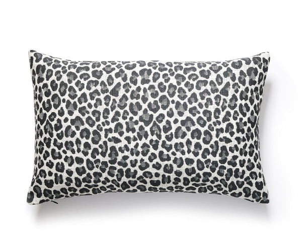 Backyard Bengal Outdoor Pillow Lumbar 14X22 Slate | Scalamandre