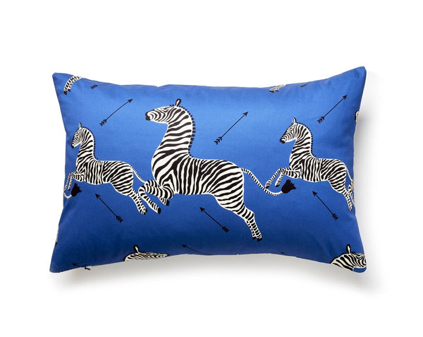 Zebras Petite Pillow Lumbar 14X22 Denim | Scalamandre