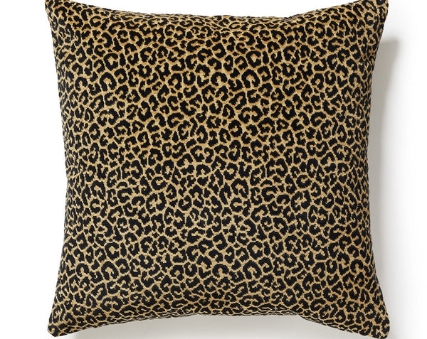 Panthera Velvet Pillow Square 22X22 Ebony | Scalamandre