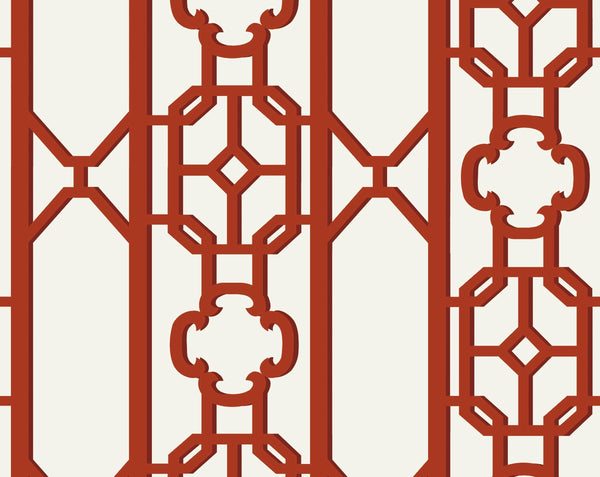 Joanna Fret - Lacquer Red | Scalamandre