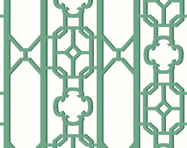 Joanna Fret - Gazebo Green | Scalamandre