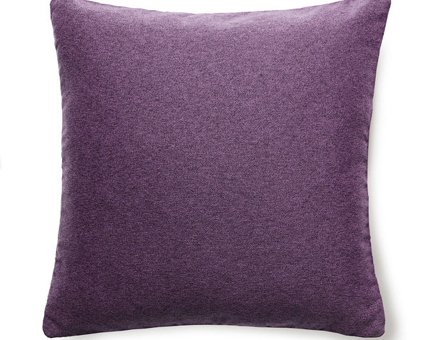 Dapper Flannel Pillow Square 22X22 Mulberry | Scalamandre
