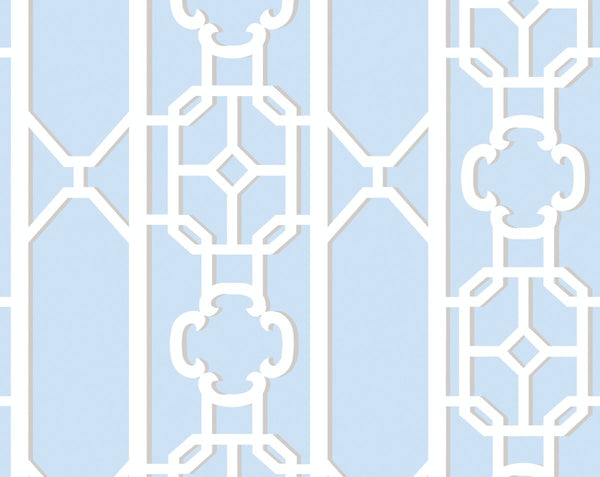 Joanna Fret - Powder Blue | Scalamandre