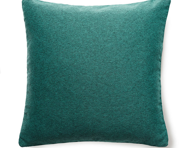 Dapper Flannel Pillow Square 22X22 Aquarium | Scalamandre