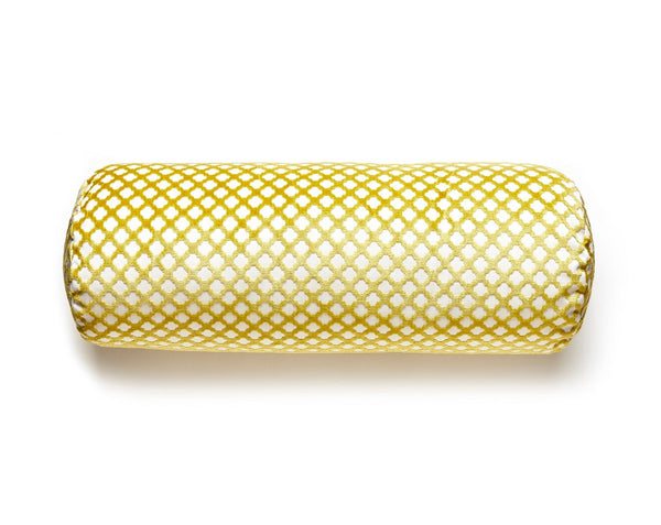 Pomfret Pillow Bolster 21X7 Chartreuse | Scalamandre