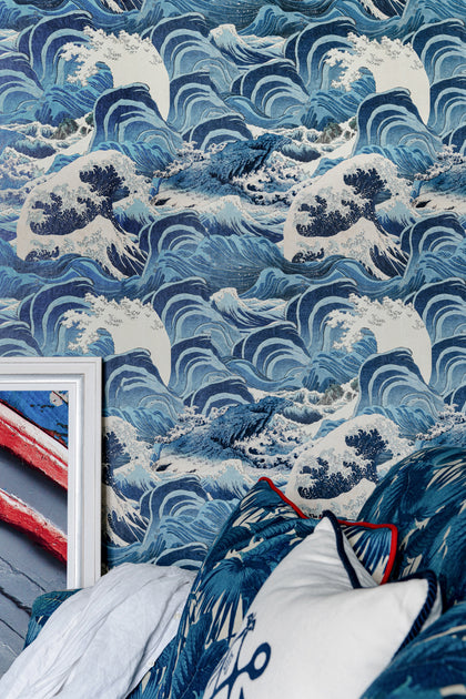 Sea Waves - Light Blue Wallcovering | Mind the Gap