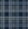 Malibu PS Rad Plaid Contemporary Plaid - Denim Blue | Peel and Stick Removable Wallpaper