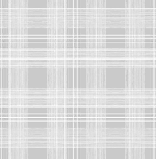 Malibu Ps Rad Plaid Contemporary Plaid - Harbor Grey | Peel and Stick Removable Wallcovering
