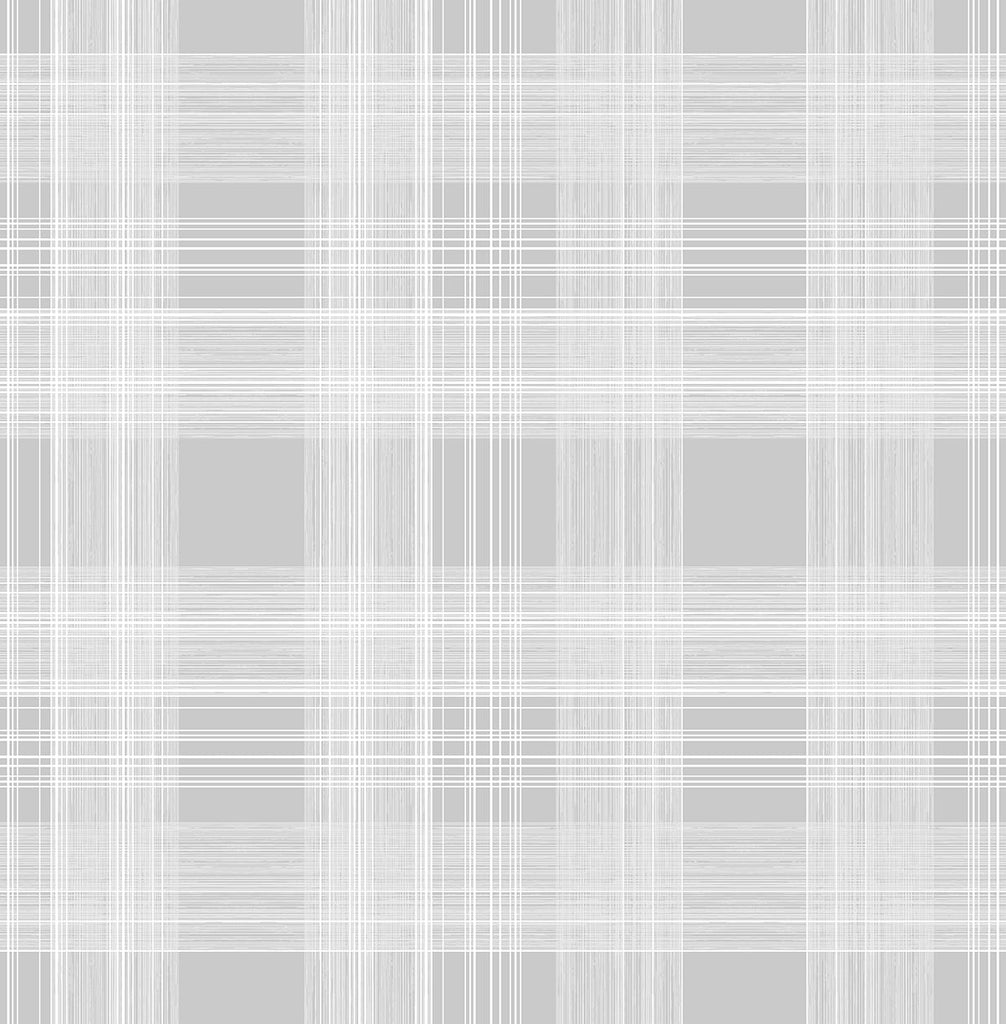 Malibu PS Rad Plaid Contemporary Plaid - Harbor Grey | Peel and Stick Removable Wallpaper