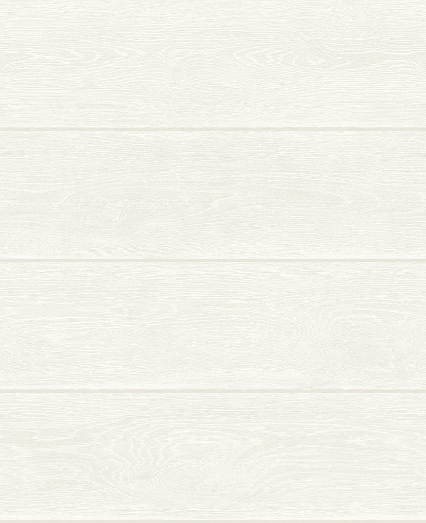 Malibu PS Stacks Rustic Wood - Dove White | Peel and Stick Removable Wallpaper