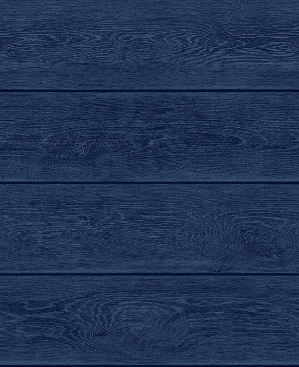 Malibu Ps Stacks Rustic Wood - Denim Blue | Peel and Stick Removable Wallcovering