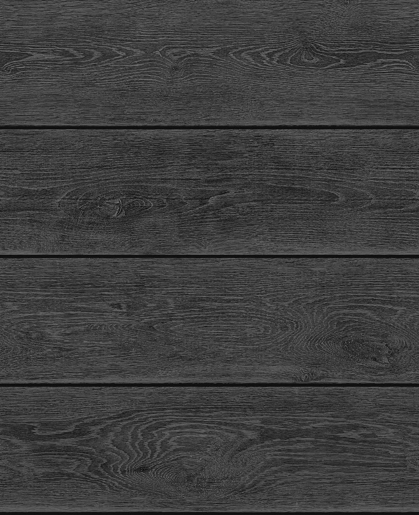 Malibu PS Stacks Rustic Wood - Charcoal | Peel and Stick Removable Wallpaper