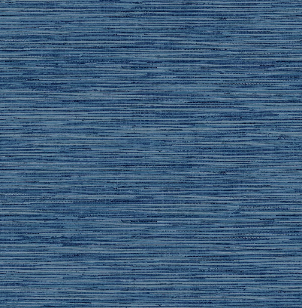 Malibu PS Grasscloth Contemporary Grasscloth - Marine Blue | Peel and Stick Removable Wallpaper