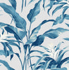 Malibu PS Palma Tropical Botanical - Blue Lagoon & Grey | Peel and Stick Removable Wallpaper