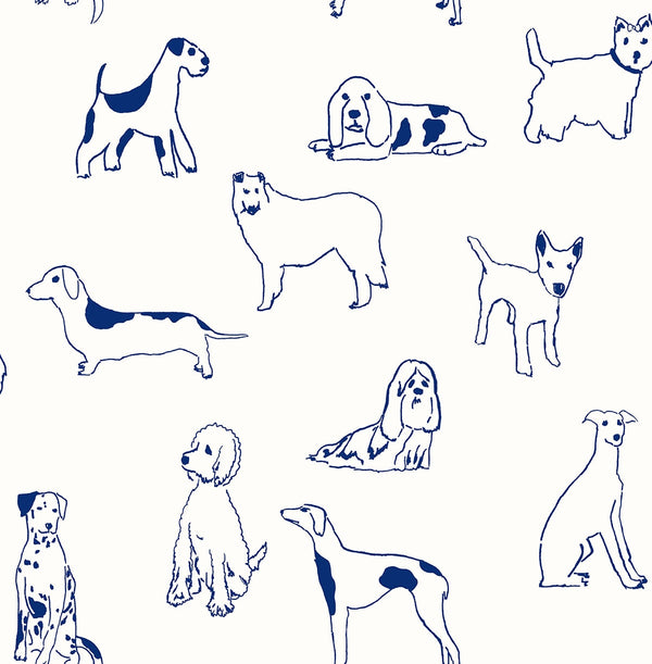 Malibu Ps Best in Show Contemporary Animal Print - Indigo | Peel and Stick Removable Wallcovering