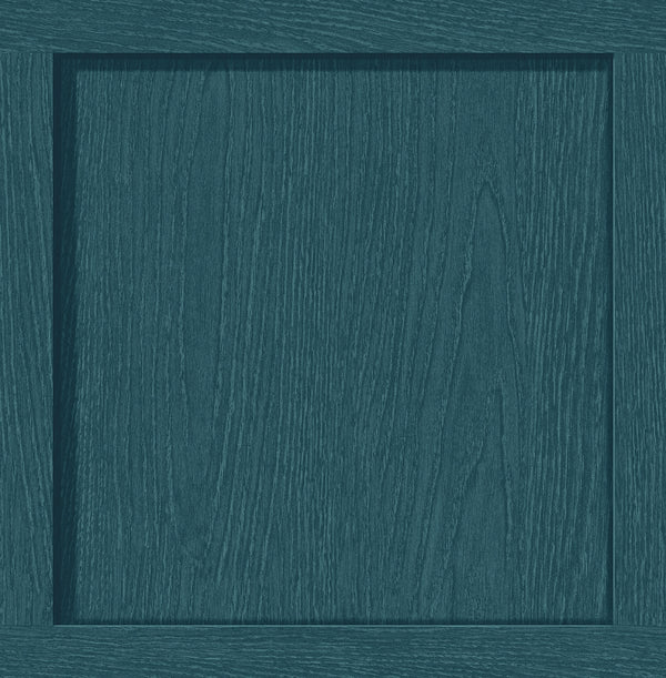 Malibu Ps Squared Away Rustic Wood - Teal | Peel and Stick Removable Wallcovering
