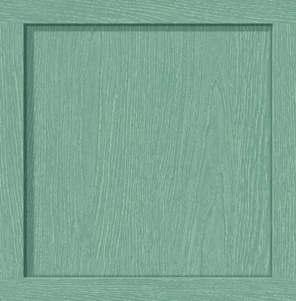 Malibu Ps Squared Away Rustic Wood - Sea Green | Peel and Stick Removable Wallcovering
